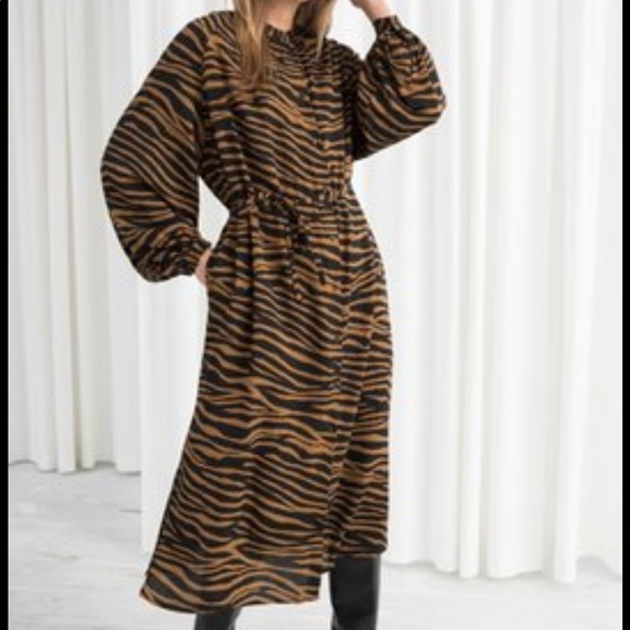 & Other Stories Tiger Print Dress - Picture 2 of 8